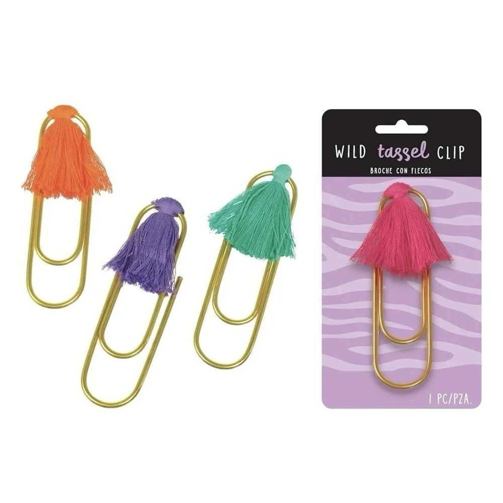 Amscan Jumbo Tassel Paper Clip Unisex OS Teal New Wild Tassel Bookmark 3902200